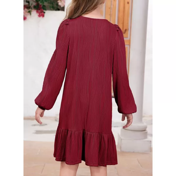 blibean Teen Girls 2024 Fall Dresses Kids Long Sleeve Boho Dress Size 6-15 Years