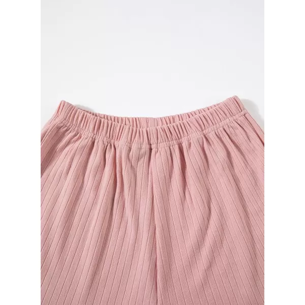 blibean Teen Girls Adjustable Strap Top 2 Piece Ribbed Shorts Sets 4-13 Years