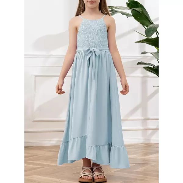 blibean Tween Girl 2024 Adjustable Strap Sundress High Low Hem Sundress 6-15 Years