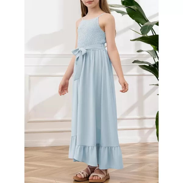 blibean Tween Girl 2024 Adjustable Strap Sundress High Low Hem Sundress 6-15 Years