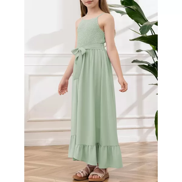blibean Tween Girl 2024 Adjustable Strap Sundress High Low Hem Sundress 6-15 Years