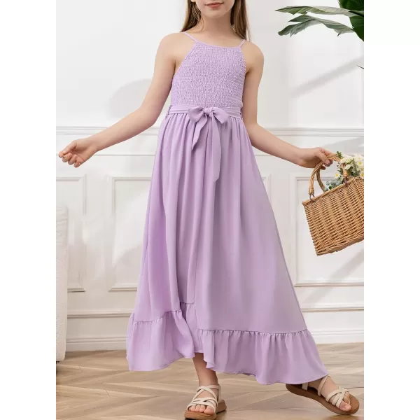 blibean Tween Girl 2024 Adjustable Strap Sundress High Low Hem Sundress 6-15 Years