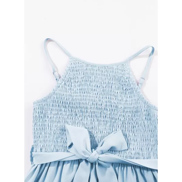 blibean Tween Girl 2024 Adjustable Strap Sundress High Low Hem Sundress 6-15 Years