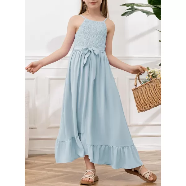 blibean Tween Girl 2024 Adjustable Strap Sundress High Low Hem Sundress 6-15 Years
