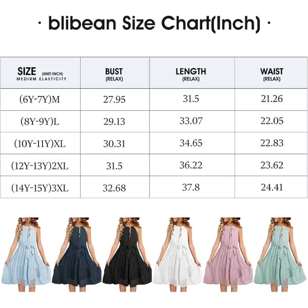 blibean Tween Girls 2024 Elegant Dress Kids Semi Formal Dresses Size 6-15 Years