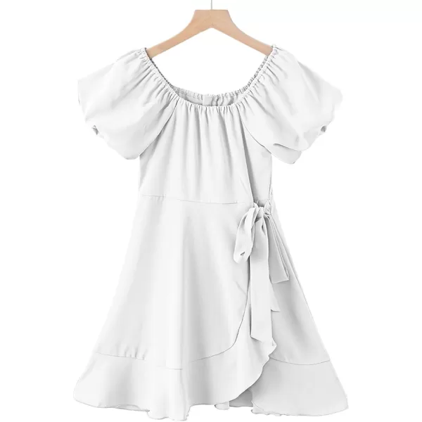 blibean Tween Girls Elegant Dresses Puff Sleeve Outfit Size 6-15 Years