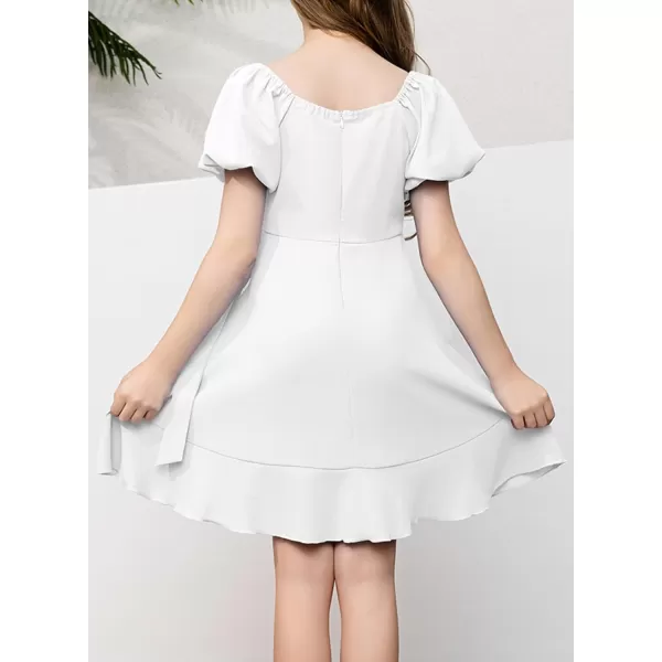 blibean Tween Girls Elegant Dresses Puff Sleeve Outfit Size 6-15 Years