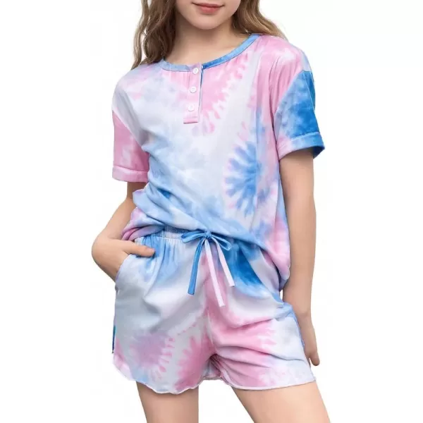 blibean Girls Summer Outfit 2024 Pockets Two Piece Shorts Set Size 4-13 Years