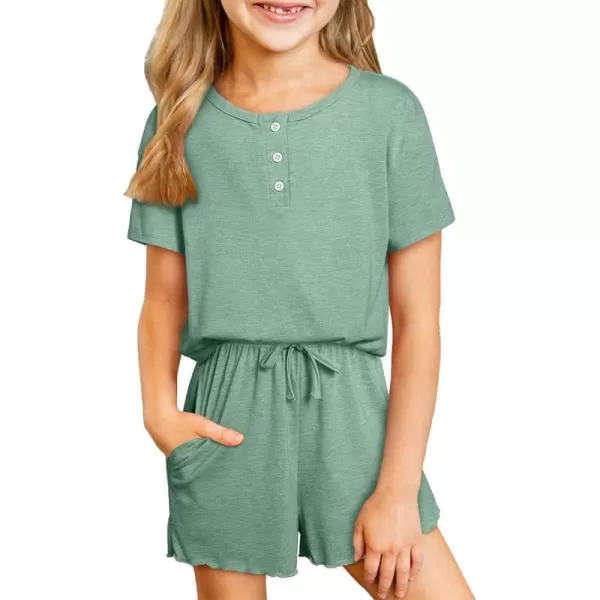 blibean Girls Summer Outfit 2024 Pockets Two Piece Shorts Set Size 4-13 Years