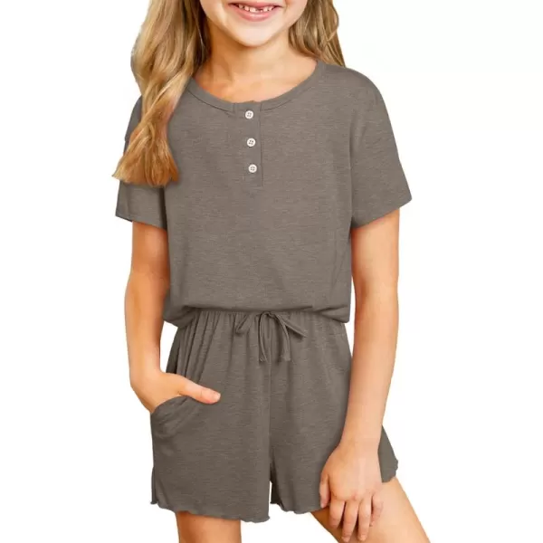 blibean Girls Summer Outfit 2024 Pockets Two Piece Shorts Set Size 4-13 Years