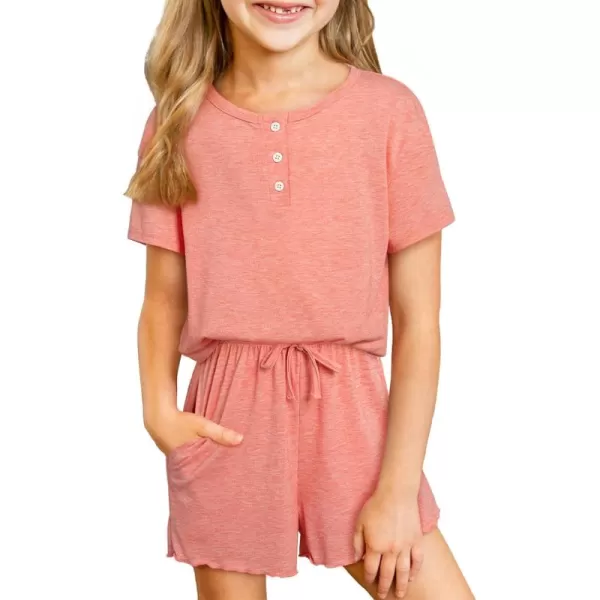 blibean Girls Summer Outfit 2024 Pockets Two Piece Shorts Set Size 4-13 Years
