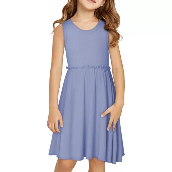 blibean Girls Summer Sleeveless Dress Comfy Outfits Size 4-13 Years Old