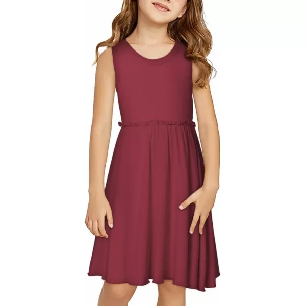 blibean Girls Summer Sleeveless Dress Comfy Outfits Size 4-13 Years Old