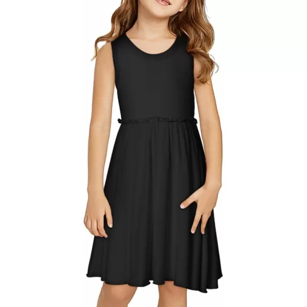 blibean Girls Summer Sleeveless Dress Comfy Outfits Size 4-13 Years Old
