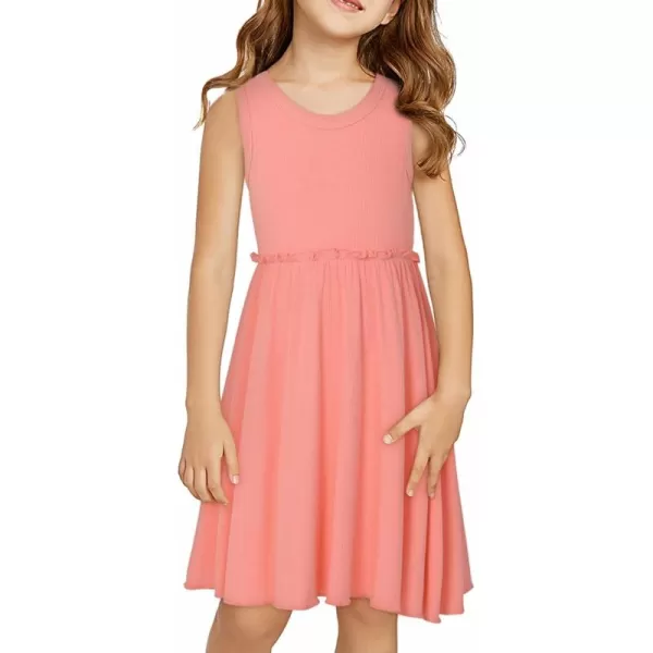 blibean Girls Summer Sleeveless Dress Comfy Outfits Size 4-13 Years Old