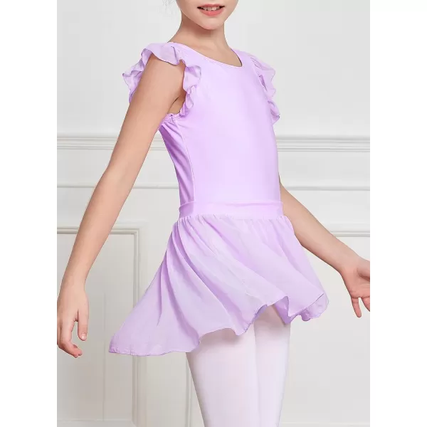 blibean Tween Girls Ballet Dance Leotards Gymnastics Outfits with Skirt 4-15 Years