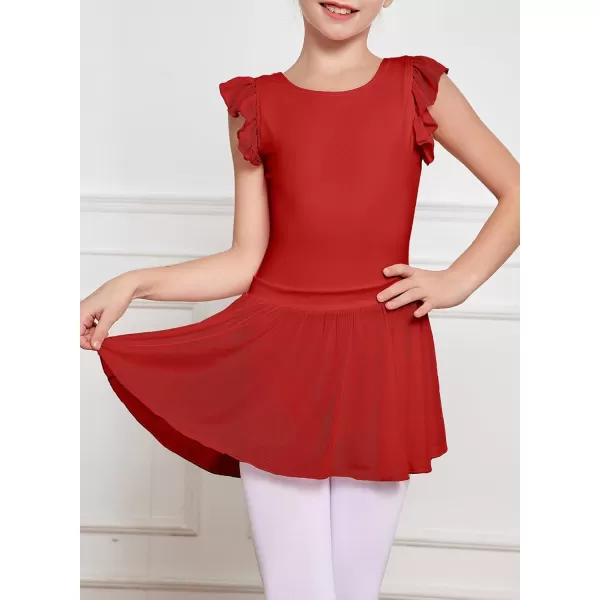 blibean Tween Girls Ballet Dance Leotards Gymnastics Outfits with Skirt 4-15 Years