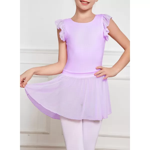 blibean Tween Girls Ballet Dance Leotards Gymnastics Outfits with Skirt 4-15 Years