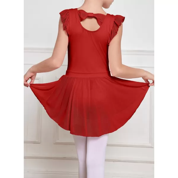 blibean Tween Girls Ballet Dance Leotards Gymnastics Outfits with Skirt 4-15 Years