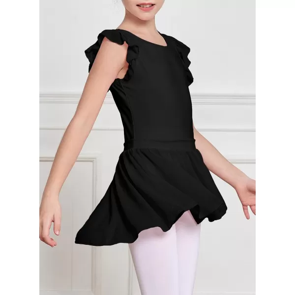 blibean Tween Girls Ballet Dance Leotards Gymnastics Outfits with Skirt 4-15 Years