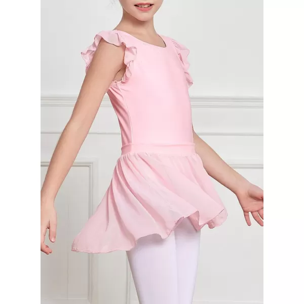 blibean Tween Girls Ballet Dance Leotards Gymnastics Outfits with Skirt 4-15 Years