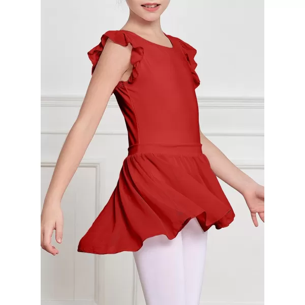 blibean Tween Girls Ballet Dance Leotards Gymnastics Outfits with Skirt 4-15 Years