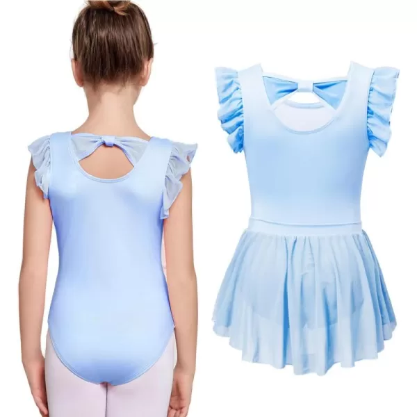 blibean Tween Girls Ballet Dance Leotards Gymnastics Outfits with Skirt 4-15 Years
