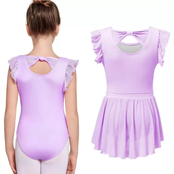 blibean Tween Girls Ballet Dance Leotards Gymnastics Outfits with Skirt 4-15 Years