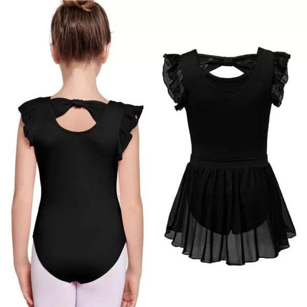 blibean Tween Girls Ballet Dance Leotards Gymnastics Outfits with Skirt 4-15 Years