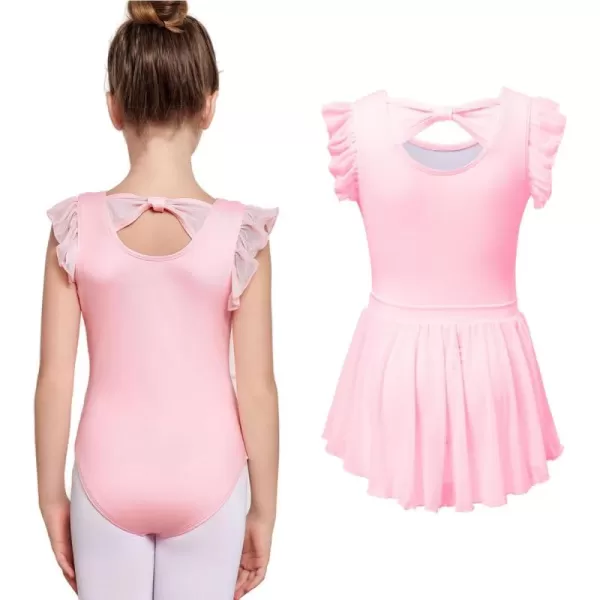 blibean Tween Girls Ballet Dance Leotards Gymnastics Outfits with Skirt 4-15 Years