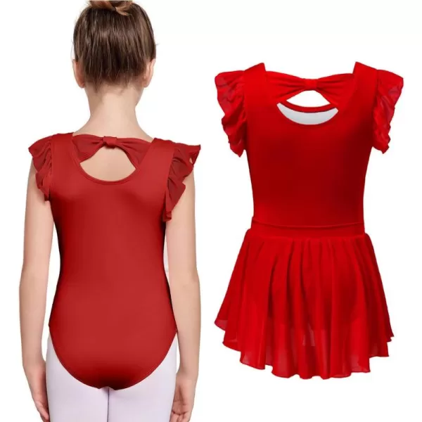 blibean Tween Girls Ballet Dance Leotards Gymnastics Outfits with Skirt 4-15 Years