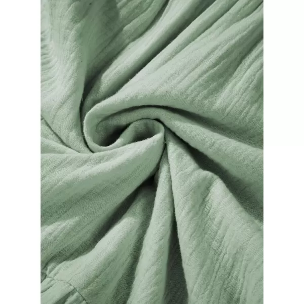 imageblibean Teen Girls Summer Cotton Dresses Smocked Sleeveless Sun Dress Size 615 YearsA Green