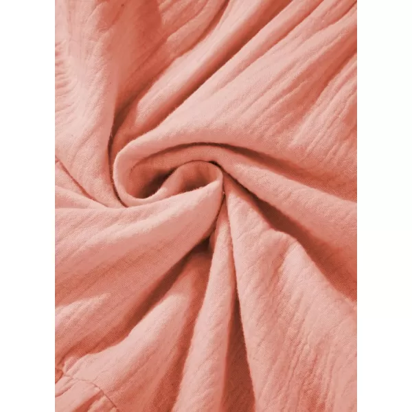 imageblibean Teen Girls Summer Cotton Dresses Smocked Sleeveless Sun Dress Size 615 YearsA Pink