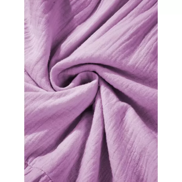 imageblibean Teen Girls Summer Cotton Dresses Smocked Sleeveless Sun Dress Size 615 YearsA Purple