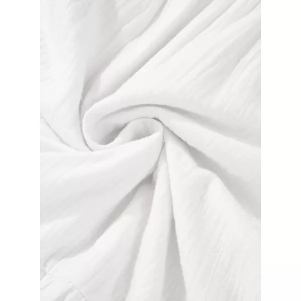 imageblibean Teen Girls Summer Cotton Dresses Smocked Sleeveless Sun Dress Size 615 YearsA White