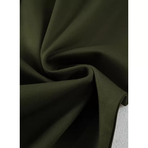 imageblibean Girls 2024 Uniform Pants Teen School Flare Bell Bottoms Size 615 YearsB Army Green