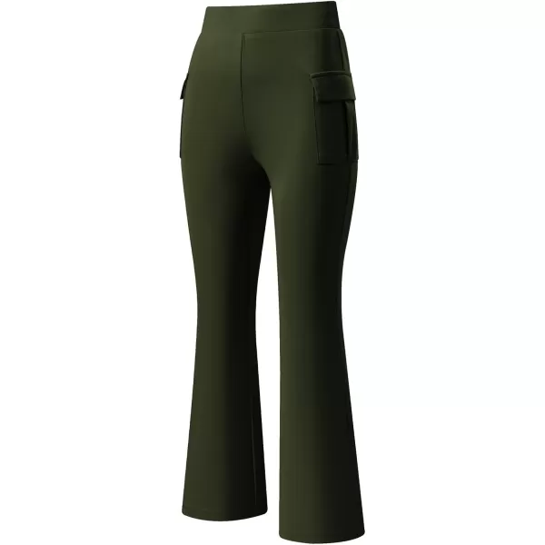 imageblibean Girls 2024 Uniform Pants Teen School Flare Bell Bottoms Size 615 YearsB Army Green
