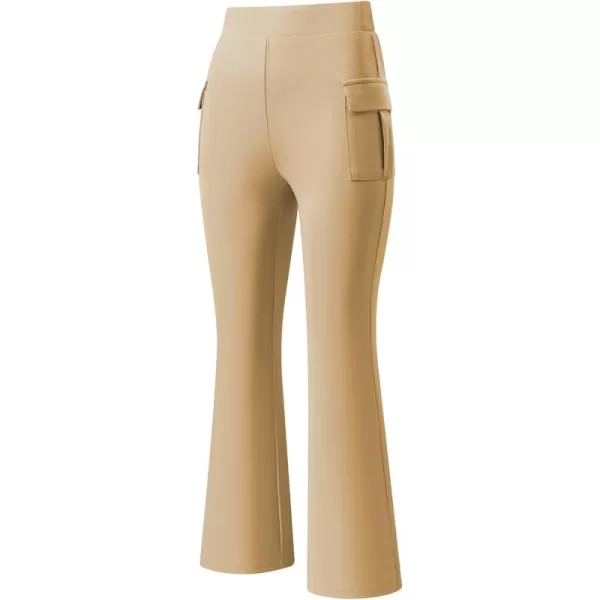 imageblibean Girls 2024 Uniform Pants Teen School Flare Bell Bottoms Size 615 YearsA Khaki