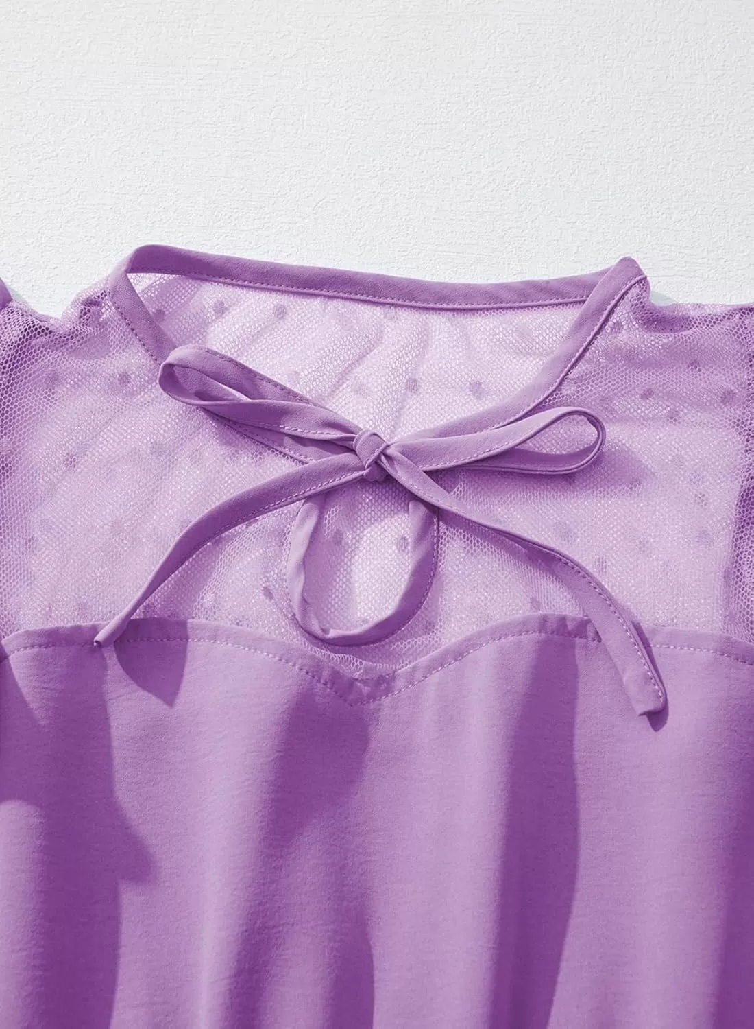 imageblibean Girls 2025 Summer Dress Kids Mesh Ruffled Pockets Dresses Size 615 YearsA Purple