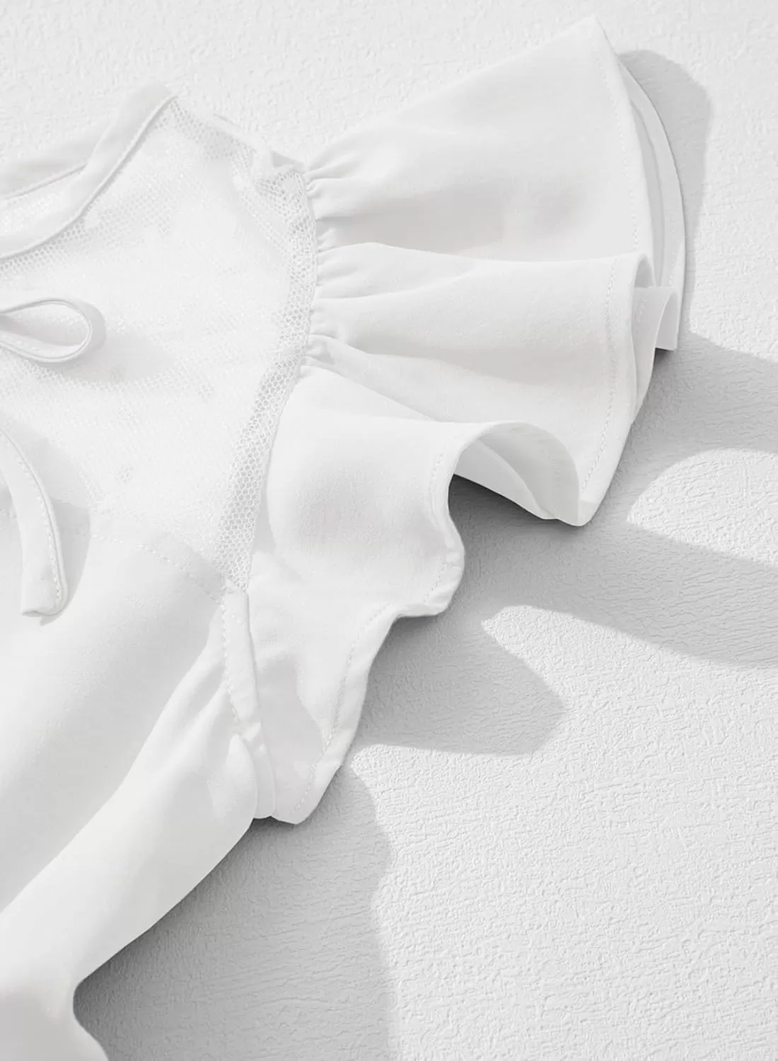 imageblibean Girls 2025 Summer Dress Kids Mesh Ruffled Pockets Dresses Size 615 YearsA White