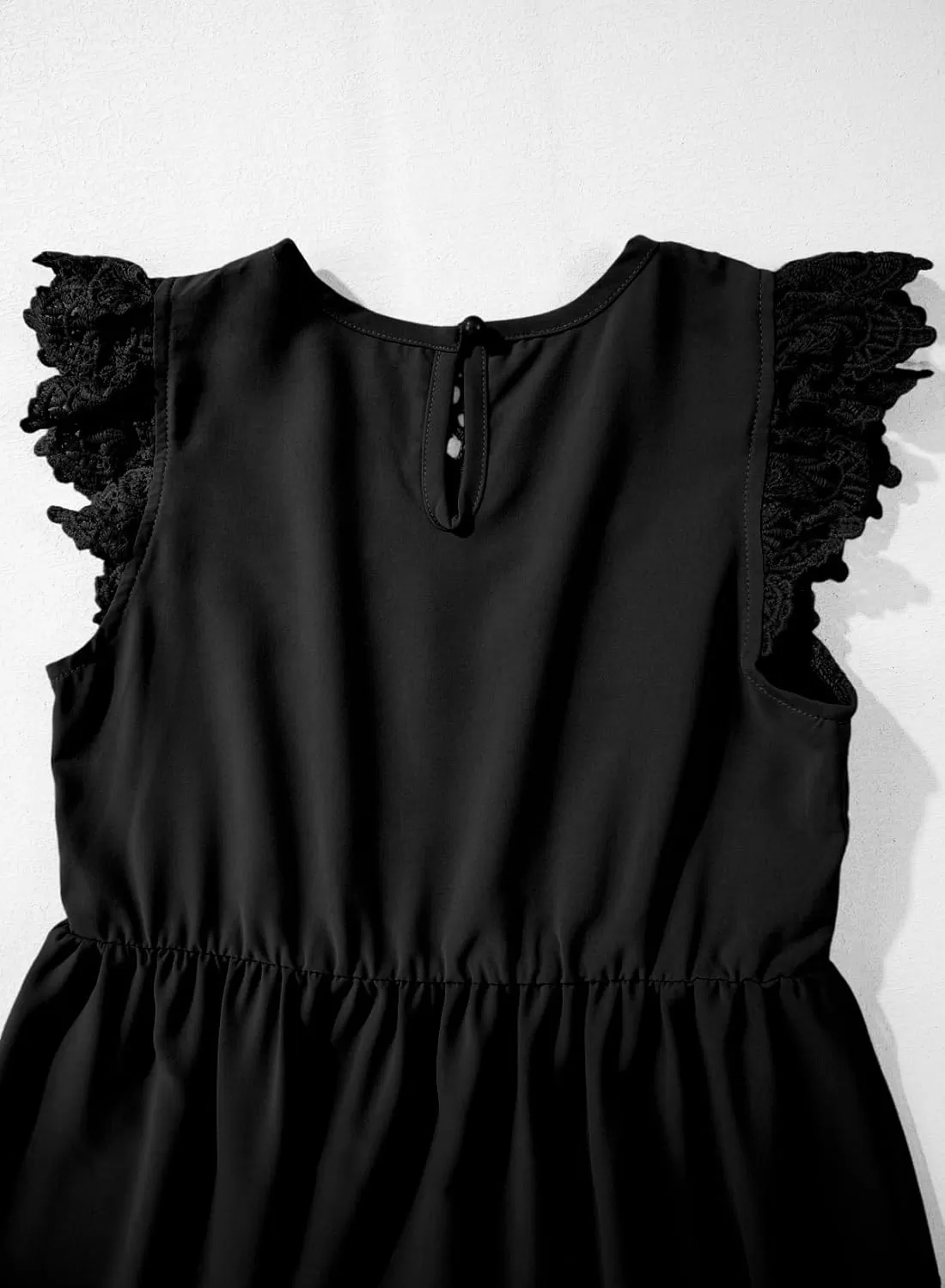 imageblibean Teen Girls Flower Dresses Semi Formal Sleeveless Wedding Dress Size 615 YearsA Black