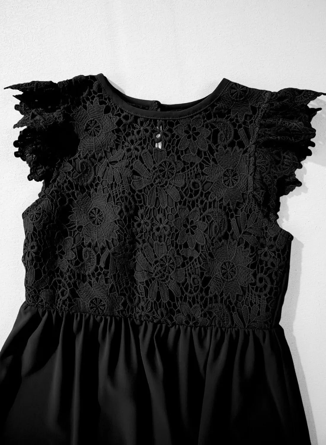 imageblibean Teen Girls Flower Dresses Semi Formal Sleeveless Wedding Dress Size 615 YearsA Black