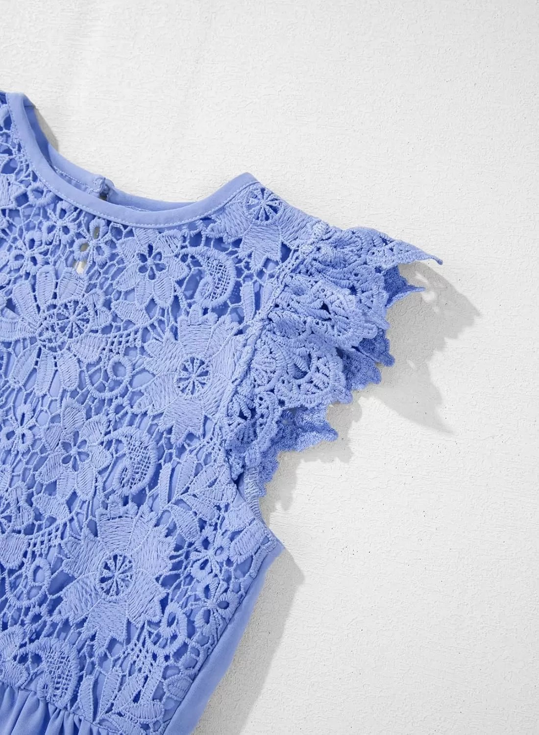 imageblibean Teen Girls Flower Dresses Semi Formal Sleeveless Wedding Dress Size 615 YearsA Blue