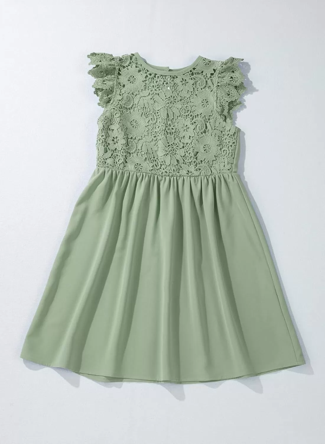 imageblibean Teen Girls Flower Dresses Semi Formal Sleeveless Wedding Dress Size 615 YearsA Green