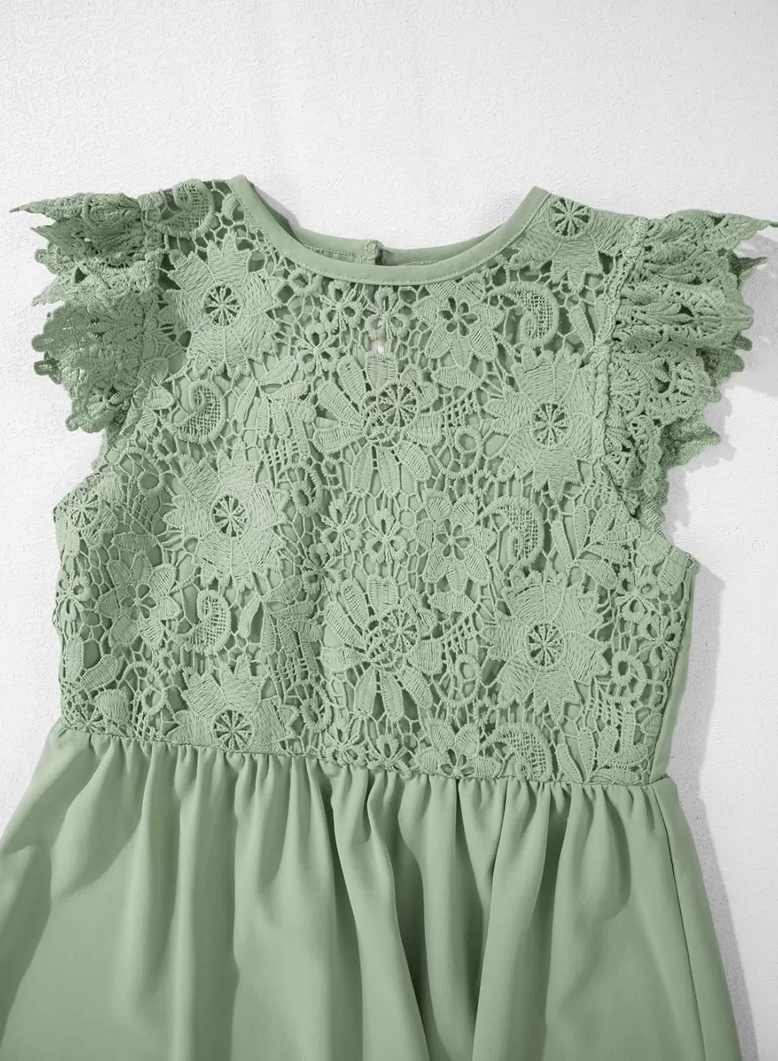 imageblibean Teen Girls Flower Dresses Semi Formal Sleeveless Wedding Dress Size 615 YearsA Green