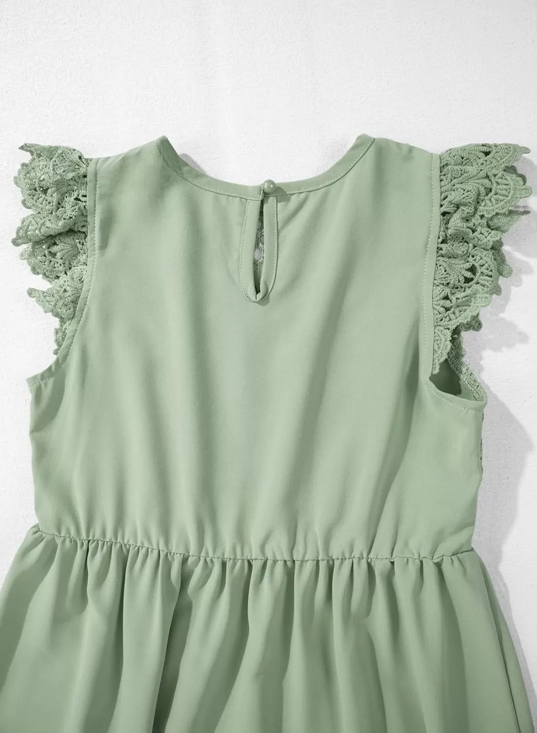 imageblibean Teen Girls Flower Dresses Semi Formal Sleeveless Wedding Dress Size 615 YearsA Green