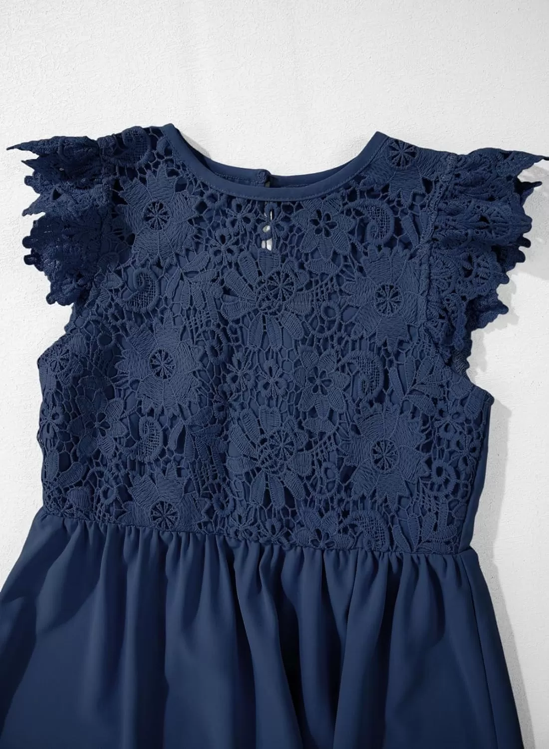 imageblibean Teen Girls Flower Dresses Semi Formal Sleeveless Wedding Dress Size 615 YearsA Navy Blue