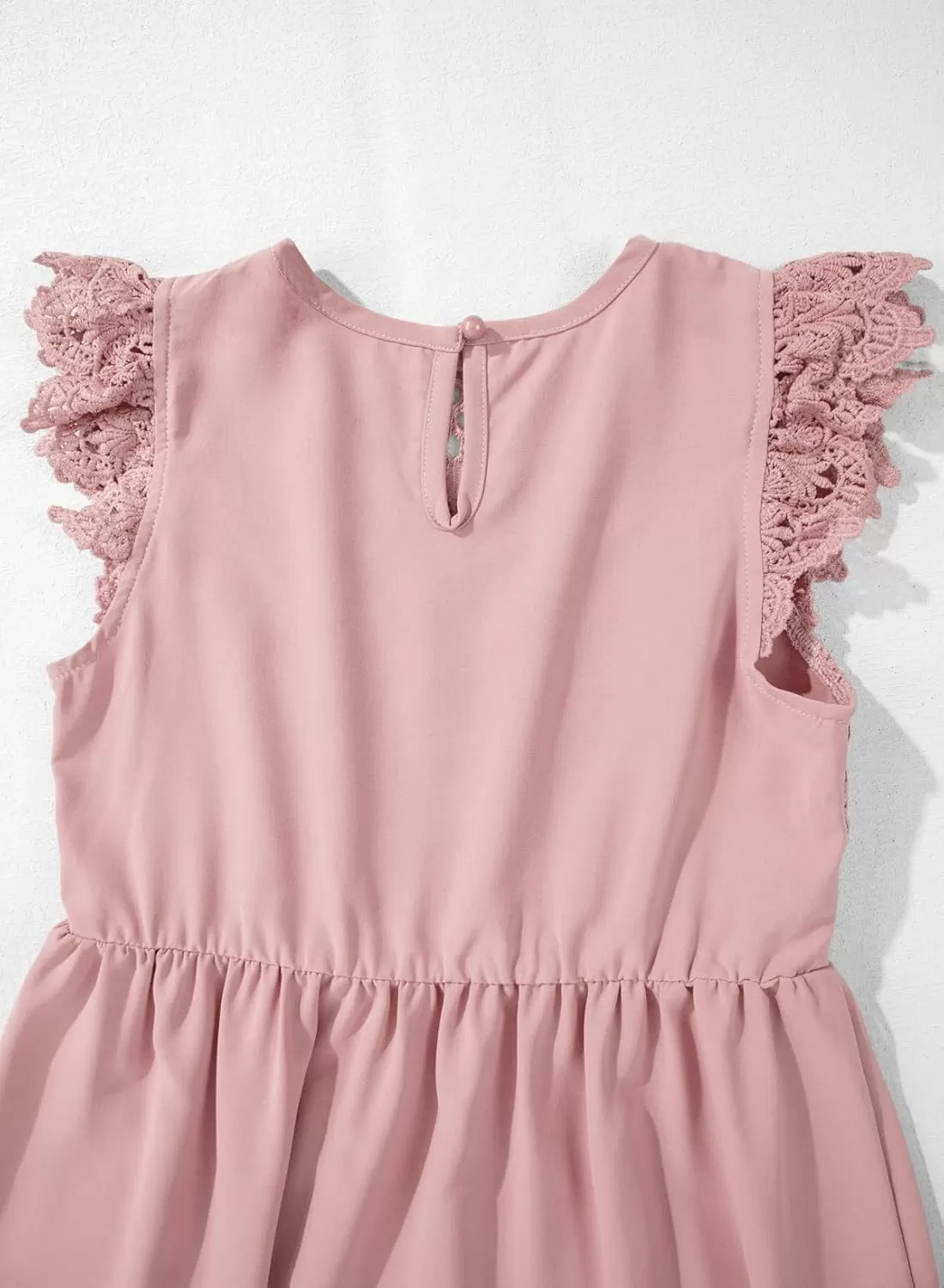 imageblibean Teen Girls Flower Dresses Semi Formal Sleeveless Wedding Dress Size 615 YearsA Pink
