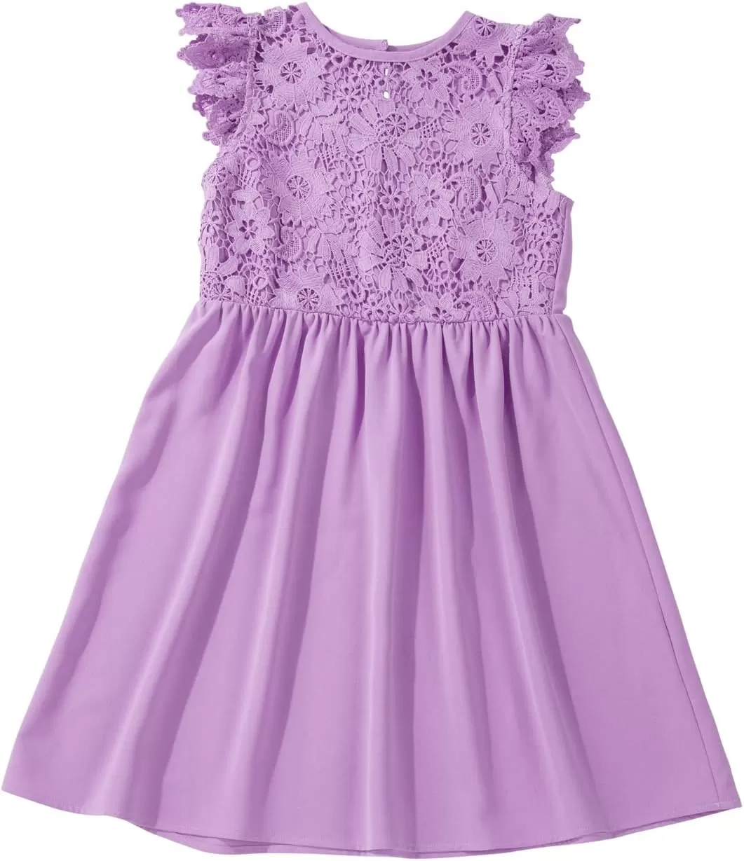 imageblibean Teen Girls Flower Dresses Semi Formal Sleeveless Wedding Dress Size 615 YearsA Purple