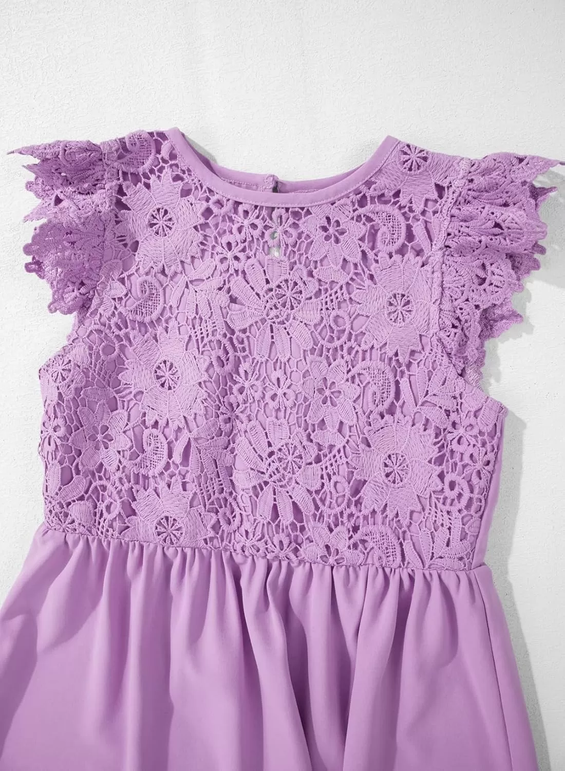 imageblibean Teen Girls Flower Dresses Semi Formal Sleeveless Wedding Dress Size 615 YearsA Purple